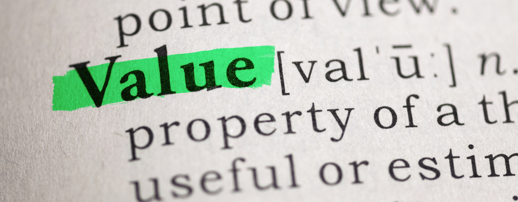 image of the word value highlighted