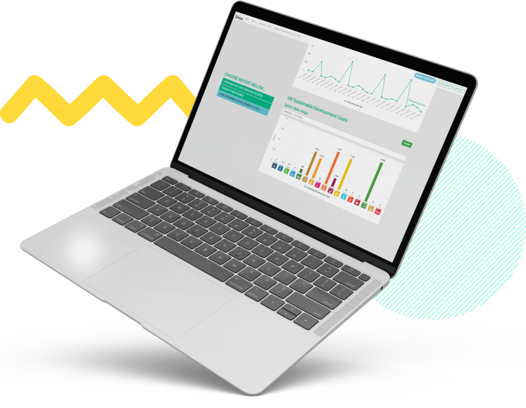 Client dashboard on laptop