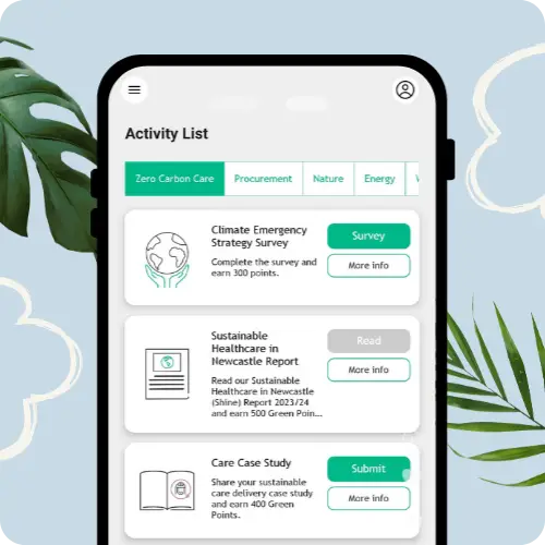 Newcastle NHS - Shine App Activities